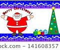 Santa Claus and a snowy background 141608357