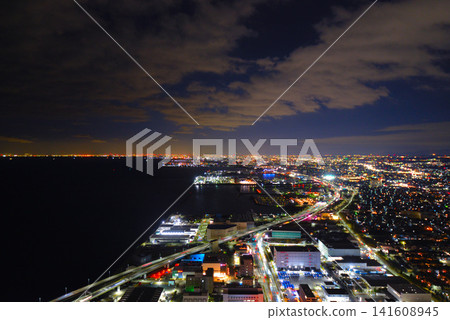 Night view of Osaka Bay from Stargate Hotel Night view of Osaka Bay from Stargate Hotel 141608945
