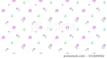 Seamless repeating pattern with small florals with cute ditsy flowers. Delicate blossoms on white background perfect for spring textile and fabric prints. Seamless repeating pattern with small florals with cute ditsy flowers. Delicate blossoms on white background perfect for spring textile and fabric prints. 141609402