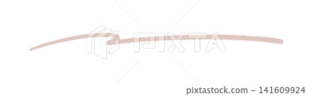 A stylish, rough, hand-drawn single pinkish-beige line - a natural-colored decorative or underline material. A stylish, rough, hand-drawn single pinkish-beige line - a natural-colored decorative or underline material. 141609924