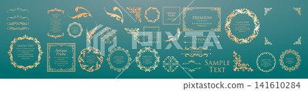 Luxury vintage style frame design set Luxury vintage style frame design set 141610284