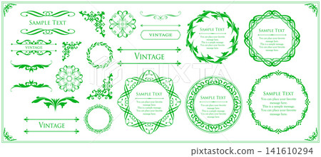 Luxury vintage style frame design set Luxury vintage style frame design set 141610294