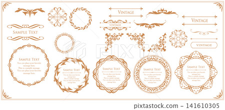 Luxury vintage style frame design set Luxury vintage style frame design set 141610305