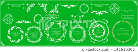 Luxury vintage style frame design set Luxury vintage style frame design set 141610308