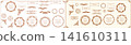 Luxury vintage style frame design set 141610311
