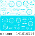 Luxury vintage style frame design set 141610314