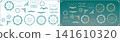 Luxury vintage style frame design set 141610320