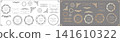 Luxury vintage style frame design set 141610322