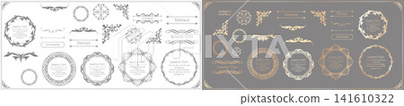 Luxury vintage style frame design set Luxury vintage style frame design set 141610322