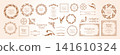Luxury vintage style frame design set 141610324