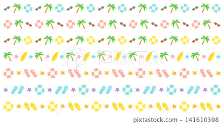 Summer decorative border set Summer decorative border set 141610398
