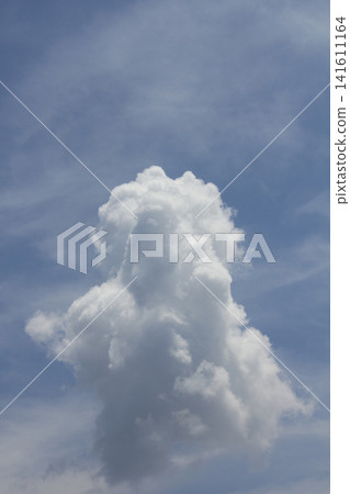 It is a blue sky with fluffy clouds. It is a blue sky with fluffy clouds. 141611164