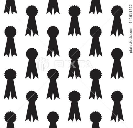 Vector seamless pattern of flat rosette award Vector seamless pattern of flat rosette award 141611212