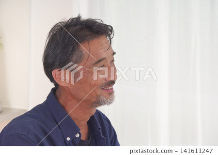 Senior men enjoying a relaxed conversation Senior men enjoying a relaxed conversation 141611247