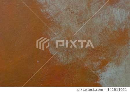 The old plastered wall is stained. 141611951