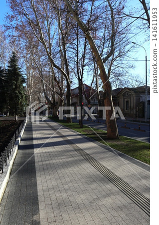 An empty city on New Year's Day. An empty city on New Year's Day. 141611953