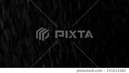 Motion blurred rain streaks isolated on a black background creating a realistic weather overlay with dynamic falling droplets perfect for visual effects compositing graphic design and atmospheric Motion blurred rain streaks isolated on a black background creating a realistic weather overlay with dynamic falling droplets perfect for visual effects compositing graphic design and atmospheric 141612082