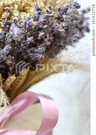 Bouquet of lavender and wheat ears. Bouquet of lavender and wheat ears. 141612759