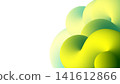 Blending yellow and green gradient 3d fluid shapes creating an abstract background 141612866