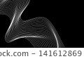 Wavy lines forming an optical illusion background, creating a dynamic abstract design 141612869