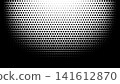 Halftone pattern creating a gradient effect with black dots on a white background 141612870