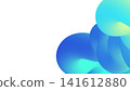 Abstract blue and teal fluid shapes creating a modern gradient design 141612880