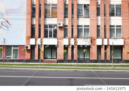Facade of Railway Workers' Cultural Center. Facade of Railway Workers' Cultural Center. 141612975
