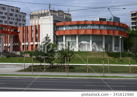 Facade of Railway Workers' Cultural Center. Facade of Railway Workers' Cultural Center. 141612980