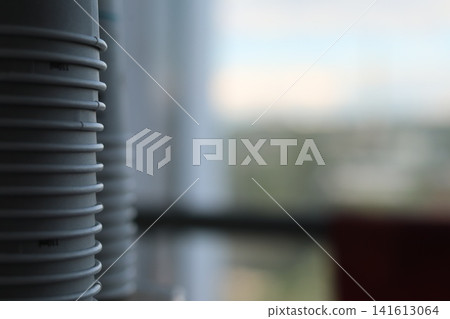 A stack of paper disposable cups. A stack of paper disposable cups. 141613064