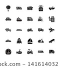 transportation, transport and vehicle vector icon set design solid style. perfect use for logo, presentation, website, and more. modern icon set design glyph style 141614032