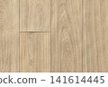 background of a damaged wood laminate flooring with lifted joint and construction defect 141614445