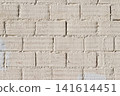 painted white brick wall texture with painted masonry surface and mortar joints 141614451