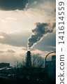 chimney and sunset 141614559