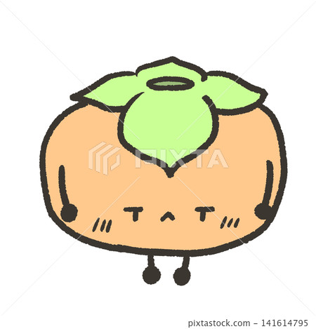 An expressive illustration of a persimmon, complete with arms and legs. An expressive illustration of a persimmon, complete with arms and legs. 141614795