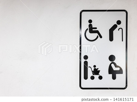 Priority sign, label, logo, icon set. priority seat sign, priority for elderly, men and women with stroller baby, pregnant woman, walking stick. Priority sign, label, logo, icon set. priority seat sign, priority for elderly, men and women with stroller baby, pregnant woman, walking stick. 141615171