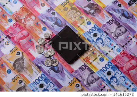 Philippines, Philippine peso banknotes and coins for trade and exchange 141615278