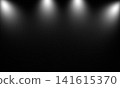 Multiple studio spotlights creating dramatic illuminated black background Multiple studio spotlights creating dramatic illuminated black background 141615370