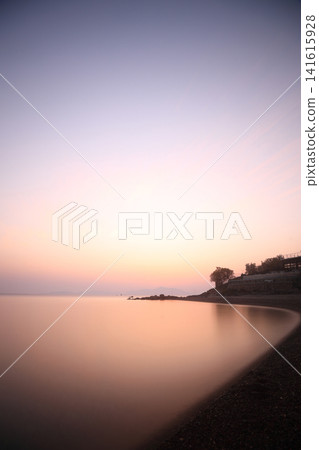 sunset on the beach. Seaside town of Turgutreis and spectacular sunsets. Selective Focus. Long Exposure shoot. tranquility scene. sunset on the beach. Seaside town of Turgutreis and spectacular sunsets. Selective Focus. Long Exposure shoot. tranquility scene. 141615928
