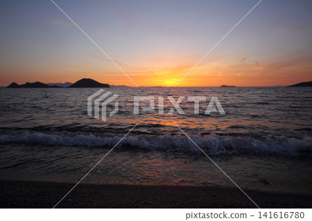 Seaside town of Turgutreis and spectacular sunsets Seaside town of Turgutreis and spectacular sunsets 141616780