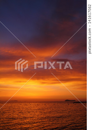 Seaside town of Turgutreis and spectacular sunsets Seaside town of Turgutreis and spectacular sunsets 141617082