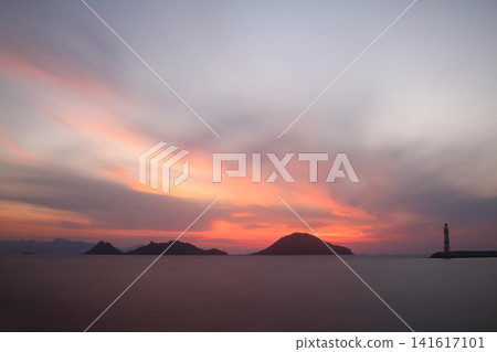 Seaside town of Turgutreis and spectacular sunsets Seaside town of Turgutreis and spectacular sunsets 141617101