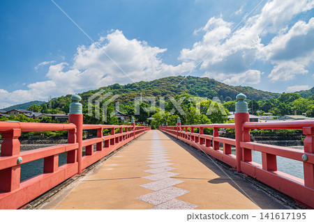 Uji River scenery, Asagiri Bridge, Uji City, Kyoto Prefecture Uji River scenery, Asagiri Bridge, Uji City, Kyoto Prefecture 141617195