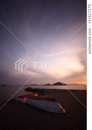Seaside town of Turgutreis and spectacular sunsets Seaside town of Turgutreis and spectacular sunsets 141617379