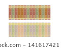 A simple illustration of books neatly arranged. 141617421