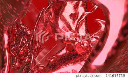 Glossy Red Organic Cellular Network Abstract Background 3d render. Glossy Red Organic Cellular Network Abstract Background 3d render. 141617739