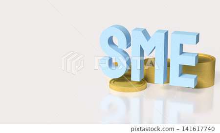 SME Business Growth Concept with Stacked Golden Coins 3d render. SME Business Growth Concept with Stacked Golden Coins 3d render. 141617740