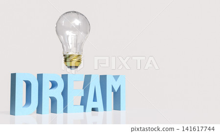 Creative Dream and Inspiration Concept with Floating Light Bulb 3d render. Creative Dream and Inspiration Concept with Floating Light Bulb 3d render. 141617744