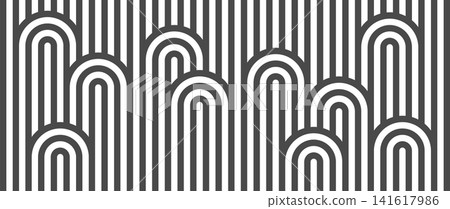 Geometric Abstract Stripe Arch Pattern Background Geometric Abstract Stripe Arch Pattern Background 141617986