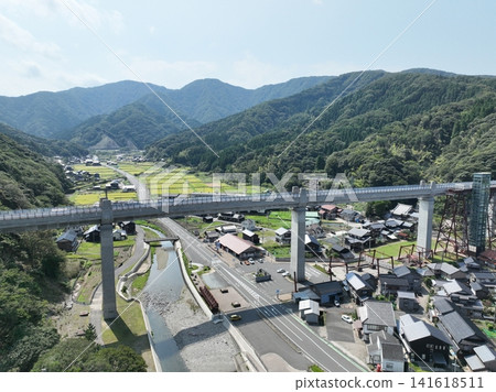 The stunning summer view of the Amarube Bridge and the Sea of Japan The stunning summer view of the Amarube Bridge and the Sea of Japan 141618511