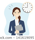Illustration of a business person with a confused expression 141619095